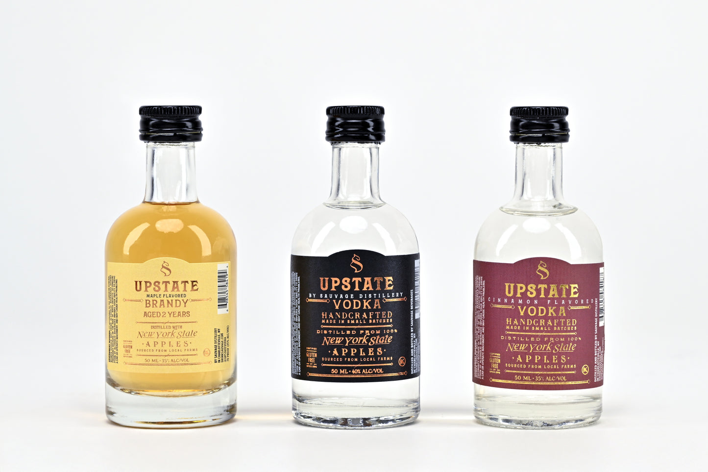 Upstate 18-Bottle 50ml Party Pack (Classic, Cinnamon, and Maple Brandy mix)