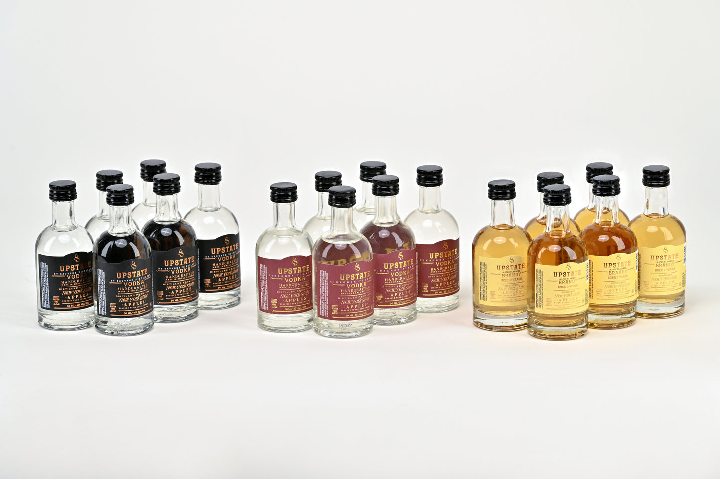 Upstate 18-Bottle 50ml Party Pack (Classic, Cinnamon, and Maple Brandy mix)